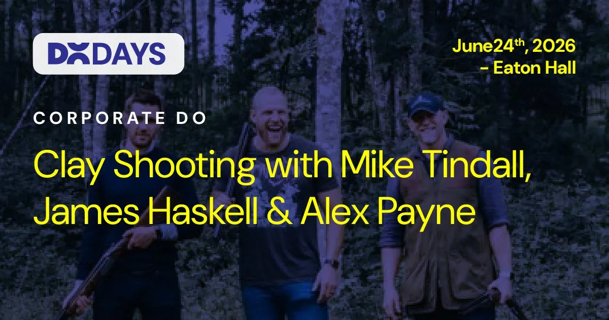 Clay Shooting with Mike Tindall, James Haskell and Alex Payne. Clay Do, 24th June, 2026, Eaton Hall Shooting Ground, Doveridge.