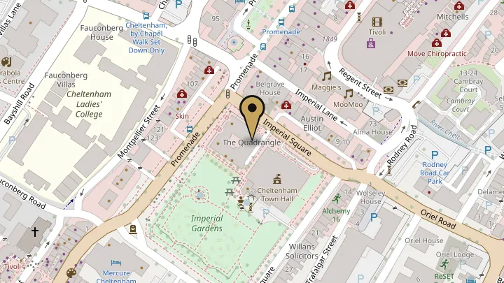 Map of The Nook on 5, The Quadrangle, Imperial Square, Cheltenham