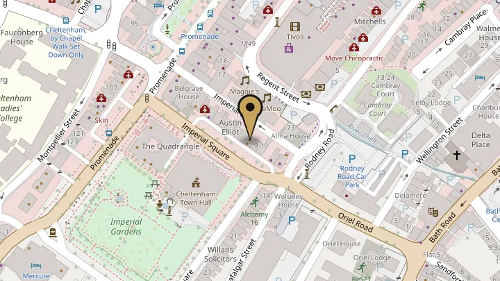 Map of Ocho, 8 Imperial Square, Cheltenham